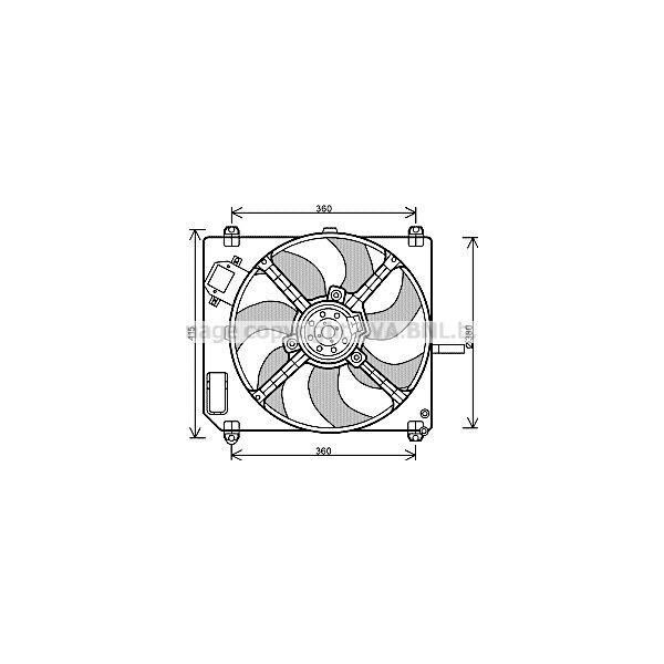 Prasco FT7551 - Ventilatore Radiatore Oe 46465005 Per Brava, Bravo, Marea, Multipla-image