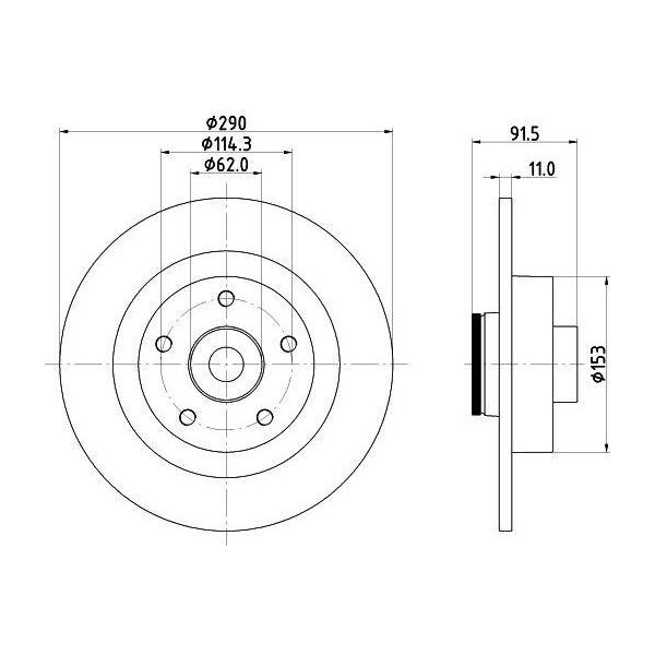 Hella 8DD 355 133-651 - Oe 432027306R Disco Freno Per Espace V (Jr)-image