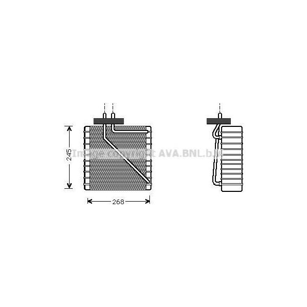 Prasco FDV270 - Evaporatore Oe 1041278, Impianto Di Climatizzazione Per Galaxy (Wgr), Alhambra (7V), Sharan (7M)-image