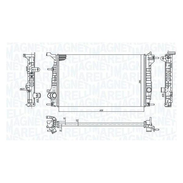 Magneti Marelli 350213199200 - Oe 214100015R Radiatore, Raffreddamento Motore Per Scenic Iii, Megane Iii, Megane Cc, Grand Scenic Iii (Jz), Fluence (L3)-image