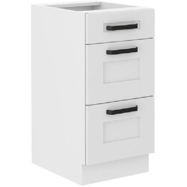 Mobile Da Cucina Con Cassetti Laili - Larghezza 40 Cm, Bianco-image