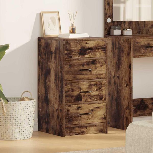 Maison Exclusive - Credenza In Rovere Affumicato 40 X 41 X 75 Cm Materiale Ligneo-image