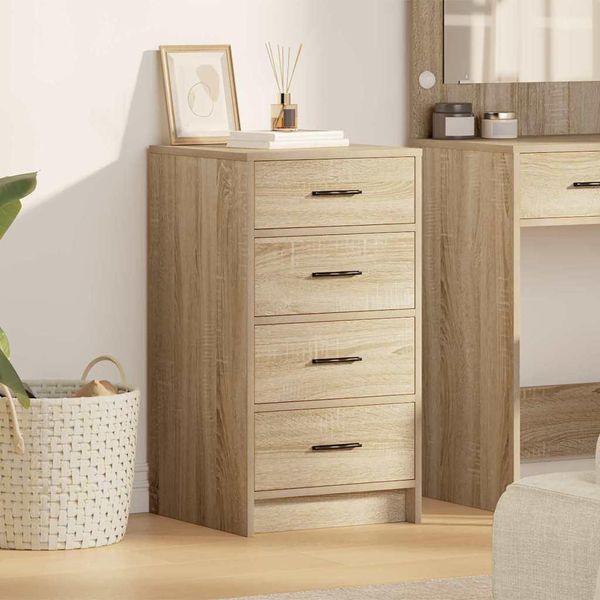 Vidaxl Credenza Rovere Sonoma 40 X 41 X 75 Cm Materiale A Base Di Legno-image
