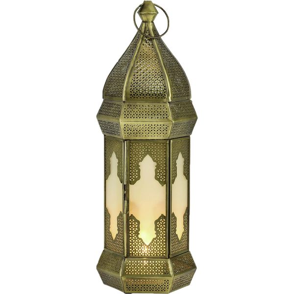 Lanterna Decorativa Orientale Porta Tea Light Loujain Bianco-image