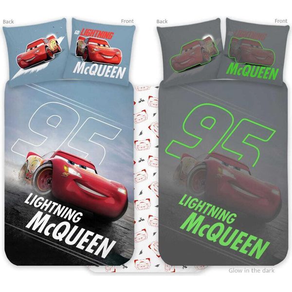 Cars Kleinkind Bettbezug Glow In The Dark - 100 X 135 Cm - Baumwolle-image