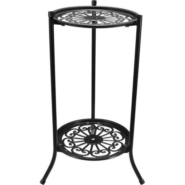 Supporto Per Piante In Vaso In Ferro Resistente Rack Per Vasi Da Fiori In Metallo A Doppio Strato Per Piante Da Interno E Da Esterno-image