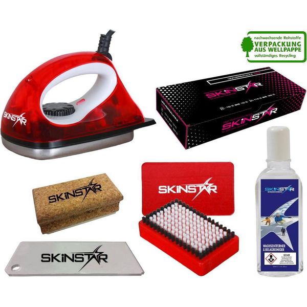 Skinstar Set Iniziale Di Cera Per Sci, Spazzola Per Cera, Pulitore Per Cera 6 Pezzi-image