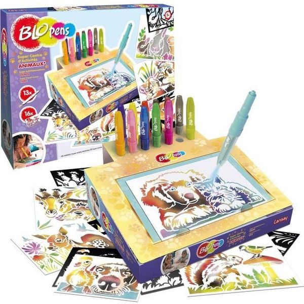 Gioco Da Colorare - Lansay - Animali Blopens - 16 Stampini - Lavabili - Da 5 Anni-image