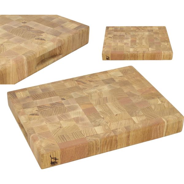 Tagliere End Grain Blok In Rovere Oliato 32X24X4 Logo-image