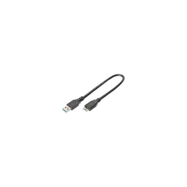 Usb 3.2 Gen 1 Anschlusskabel USB-A > Micro USB-B Schwarz, 0,25 Meter-image