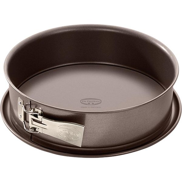 Teglia Dr. Oetker Ø 28 Cm, Teglia Della Linea Back-Edition Con Fondo Smaltato, Tortiera Rotonda In Acciaio Con Rivestimento Antiaderente (Colore: Marrone)-image