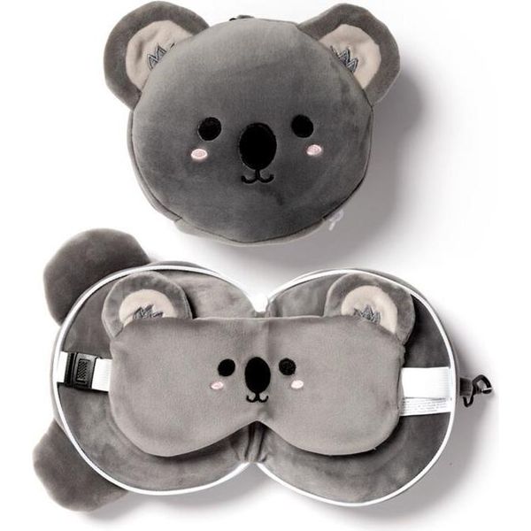 Cuscino Da Viaggio Koala Relaxeazzz Con Maschera Per Gli Occhi-image