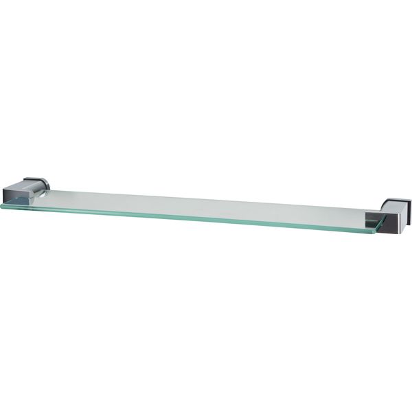 Mensola A Muro In Vetro Spirella "Milo"" Mensola Per Bagno Mensola A Muro Per Bagno In Vetro E Acciaio Inox 60Cm - Da Incollare E Forare"-image
