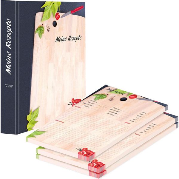 Cartella Ricette Pricaro Con Blocco Ricette "Tagliere"", A4"-image