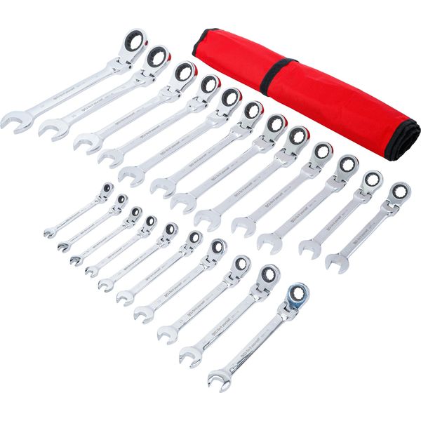 Set Di Chiavi Ad Anello A Cricchetto | Teste Flessibili | Sw 6 - 32 Mm | 22 Pz.-image