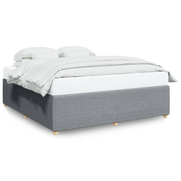 Vidaxl Struttura Letto Senza Materasso Grigio Chiaro 200X200 Cm Tessuto-image