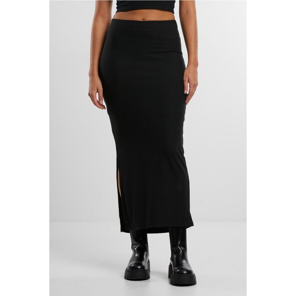 DáMská Sukně Urban Classics Donna Gonna A Coste Con Spacco Alto Nero - Xl-image