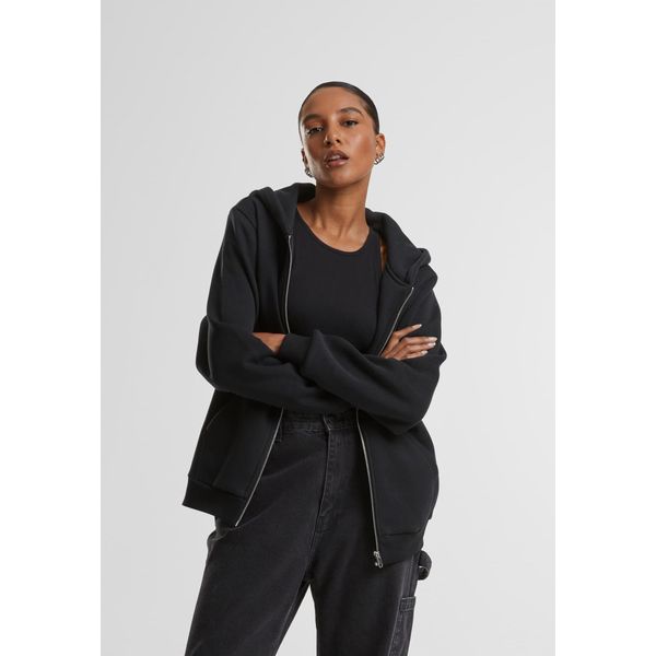 Urban Classics - Felpa Con Cappuccio Con Zip Morbida Da Donna, Nero - 4XL-image