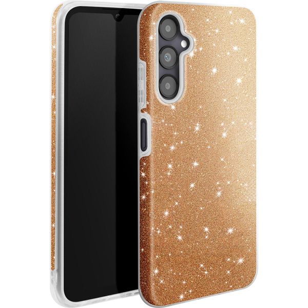 Avizar, Custodia In Silicone Scintillante Per Samsung A05S - Ultrasottile E Antiurto, Oro-image