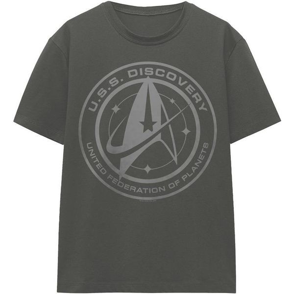 Star Trek: Discovery - Maglietta "Discovery"" Per Uomo/Donna Unisex TV16117 (S) (Charcoal)"-image