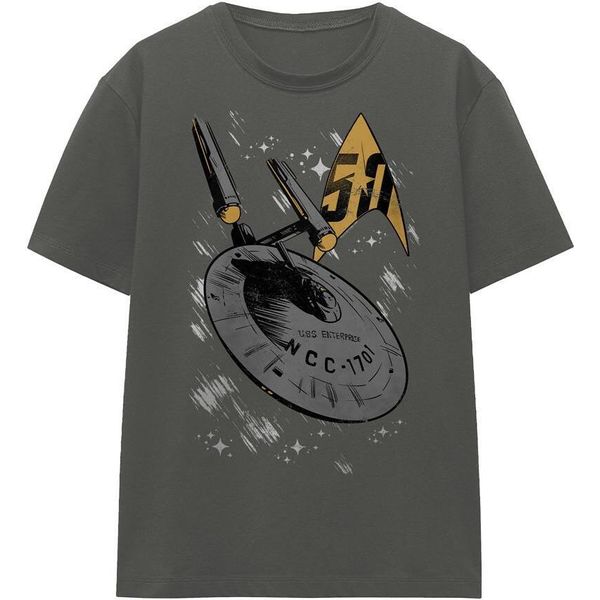 Star Trek - Maglietta "Enterprise Dash"" Per Uomo/Donna Unisex TV16139 (Xl) (Carbone)"-image
