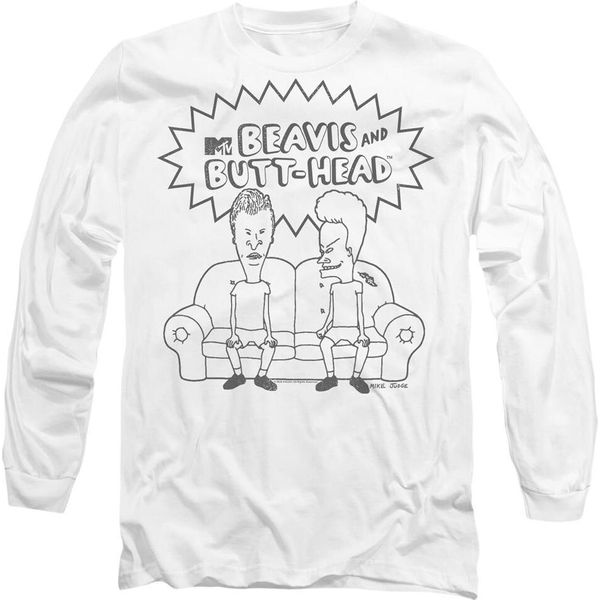 Beavis & Butthead - Maglietta "Couch"" Per Uomo/Donna Unisex TV10523 (M) (Bianco)"-image