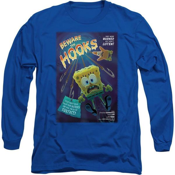 Spongebob Squarepants - Maglietta "Attenzione Ai Ganci"" Per Uomo/Donna Unisex TV10684 (Xl) (Blu Reale)"-image