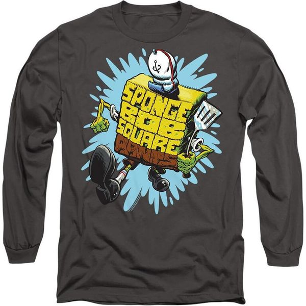 Spongebob Squarepants - Maglietta Da Uomo/Donna Unisex TV10677 (M) (Charcoal)-image