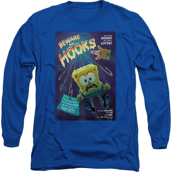 Spongebob Squarepants - Maglietta " The Hooks"" Per Uomo/Donna Unisex TV10684 (L) (Blu Reale)"-image