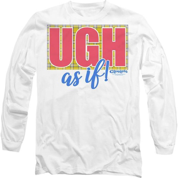 Clueless - Maglietta "Ugh As If"" Per Uomo/Donna Unisex TV10972 (L) (Bianco)"-image