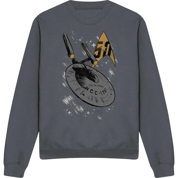Star Trek - Felpa "Enterprise Dash"" Per Uomo/Donna Unisex TV11458 (Xxl) (Carbone)"-image