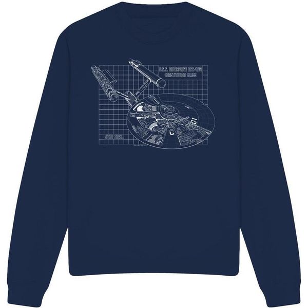 Star Trek - Felpa "Enterprise"" Per Uomo/Donna Unisex TV11364 (S) (Blu Navy)"-image