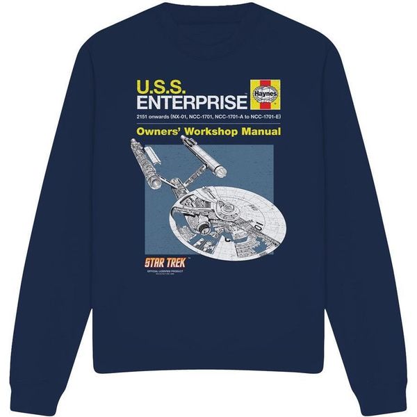 Star Trek - Felpa "Enterprise"" Per Uomo/Donna Unisex TV11436 (S) (Blu Navy)"-image