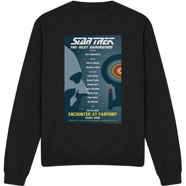 Star Trek - "The Next Generation Stagione 1 Episodio 1"" Felpa Per Bambini/Ragazzi Unisex TV11668 (Xl) (Schwarz)"-image