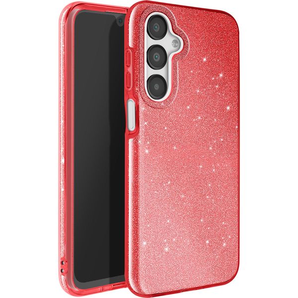 Avizar, Custodia Glitterata Per Samsung Galaxy A16 Antiurto Frizzante, Rosso-image