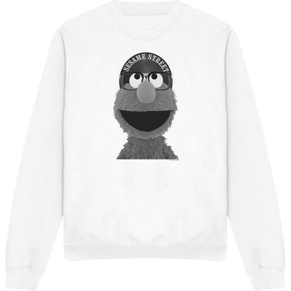 Sesame Street - Felpa "Lee"" Per Uomo/Donna Unisex TV19958 (Xl) (Bianco)"-image
