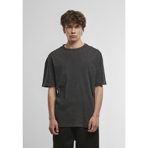 Urban Classics T-Shirt Herren Washed Rib Tee Schwarz Basics 100% Baumwolle M-image