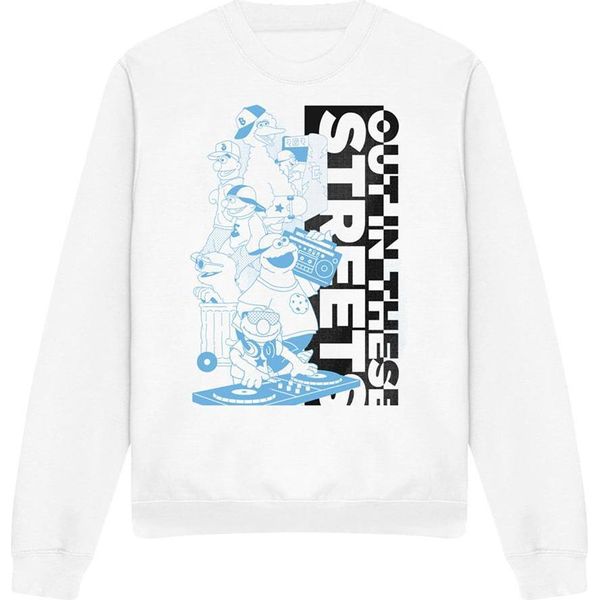 Sesame Street - Felpa "Out In These Streets"" Per Uomo/Donna Unisex TV20167 (Xxl) (Bianco)"-image