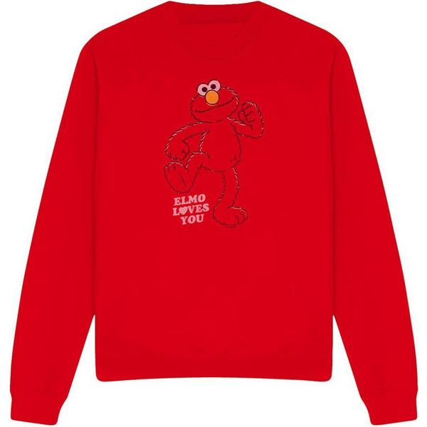 Sesame Street - Felpa "Elmo Loves You"" Per Uomo/Donna Unisex TV20140 (Xxl) (Rosso)"-image