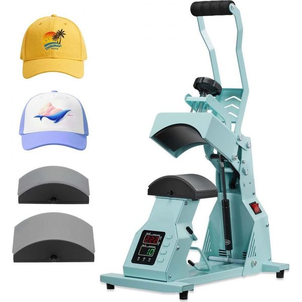 Pressa Termica Per Cappelli 400W - Pressa Per Berretti Con 2 Piastre - Pressa Per Cappelli E Pressa Per Berretti Per Risultati Ottimali-image