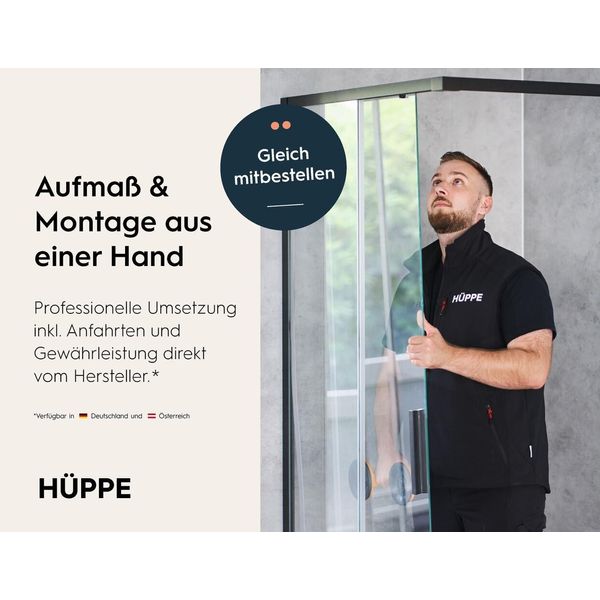HÜPpe Vita Pure Accessoires Set CompléMentaire AccèS D'angle, Largeur SupéRieure à 100Cm, Accessoires Paroi De Douche, VA2202182, VA2202182-image