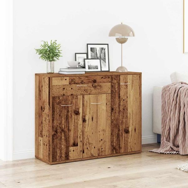 Vidaxl Credenza Effetto Legno Vecchio 88X30X70 Cm Materiale A Base Di Legno-image