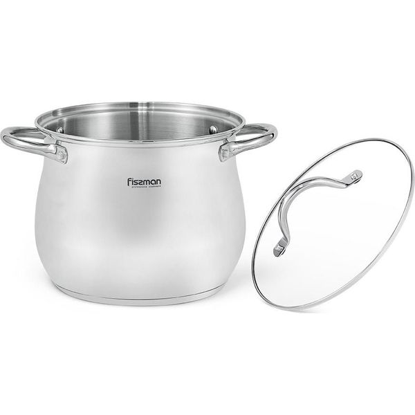 Pentola Fissman-Favio Con Coperchio, Acciaio Inox, 28X25X25 Cm, 5,4 L, Argento-image