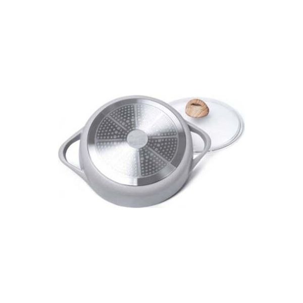 Pentola Fissman-Borneo Con Coperchio, 3,6 L, Alluminio, Grigio-image
