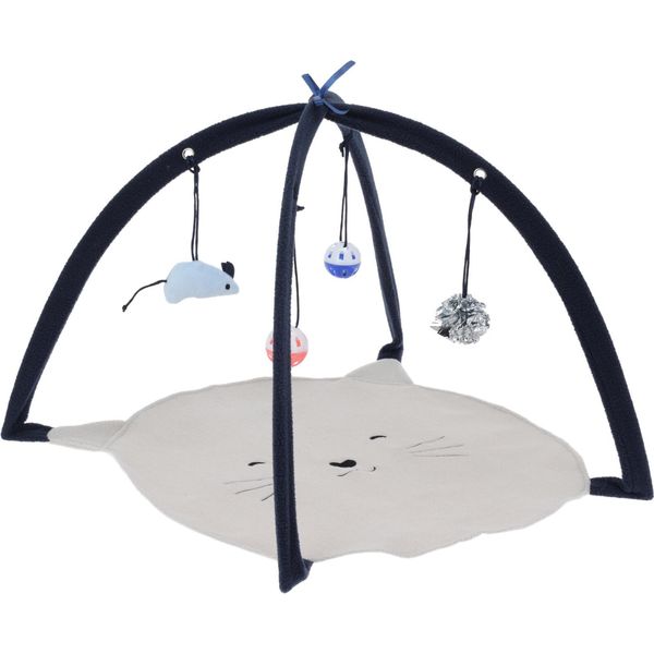 Recinto Per Gatti Excellent Houseware, Poliestere/Metallo, 40X46X36 Cm, Grigio/Nero-image