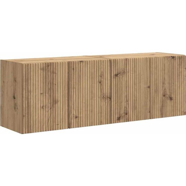 Syfax™ Mobile Tv Da Parete 2 Pcs Rovere Artigianale 59,5 X 31 X 40 Cm-image