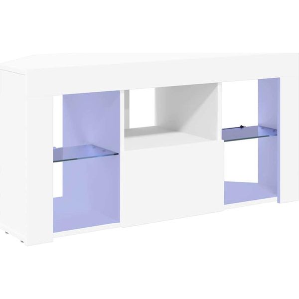 Syfax™ Mobile Tv Led Angolare Bianco 100 X 40 X 50 Cm-image