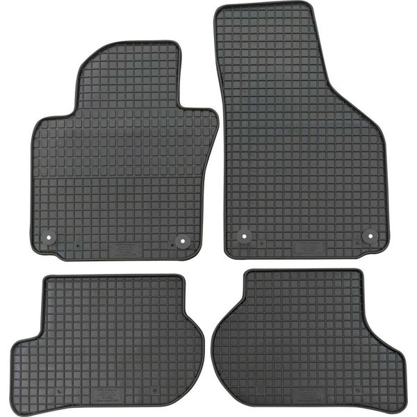 Per Skoda Octavia Ii Da 06/2004-01/2013 Tappetini In Gomma Petex Montati 4 Pezzi Neri Tappetini Per Tutte Le Stagioni Tappetini In Gomma Per Pavimenti-image