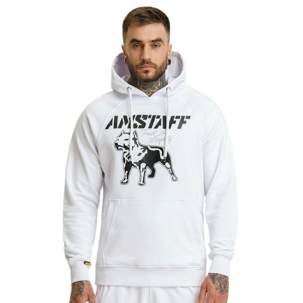 Felpa Con Cappuccio Amstaff Logo 2.0 Da Uomo - Grigio/Schwarz - M-image