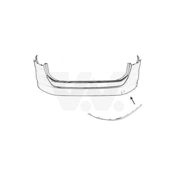 Van Wezel 5742551 Copertura Paraurti Posteriore Sinistro Esterno Per Vw Passat Variant (3G5, CB5) Passat Limousine (3G2, CB2) Passat Alltrack (3G5, CB5)-image